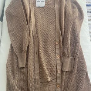 Gold white house black market sweater set
